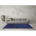 thumbnail image 3 of Ahgly Company Indoor Square Abstract Blue Contemporary Area Rugs, 3' Square, 3 of 4