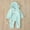 Mint Green, variant on Newborn Baby Winter Hooded Romper, Cartoon Zipper Footie Fleece Snowsuit Jumpsuit Outfits Light Blue 0-3 Months