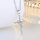 thumbnail image 2 of Xiao Hua Collar de plata de ley 925 con cruz de cristal de circón, ideal como regalo para hombres y mujeres., 2 of 3
