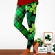 thumbnail image 4 of Gibobby Flare Leggings Leggings deportivos yoga con control mallas con estampado del día St Pa para mujer Leggings（Negro， XL), 4 of 5
