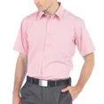 thumbnail image 2 of Omega Men's Short Sleeve Dress Shirt (Pink, 4XL), 2 of 4