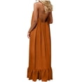 thumbnail image 7 of Ahabrexf Nightgowns for Women, Halter Neck Backless Ruffle Hem Loose Casual Polyester Maxi Sleep Dress, 1 Pc, 7 of 7