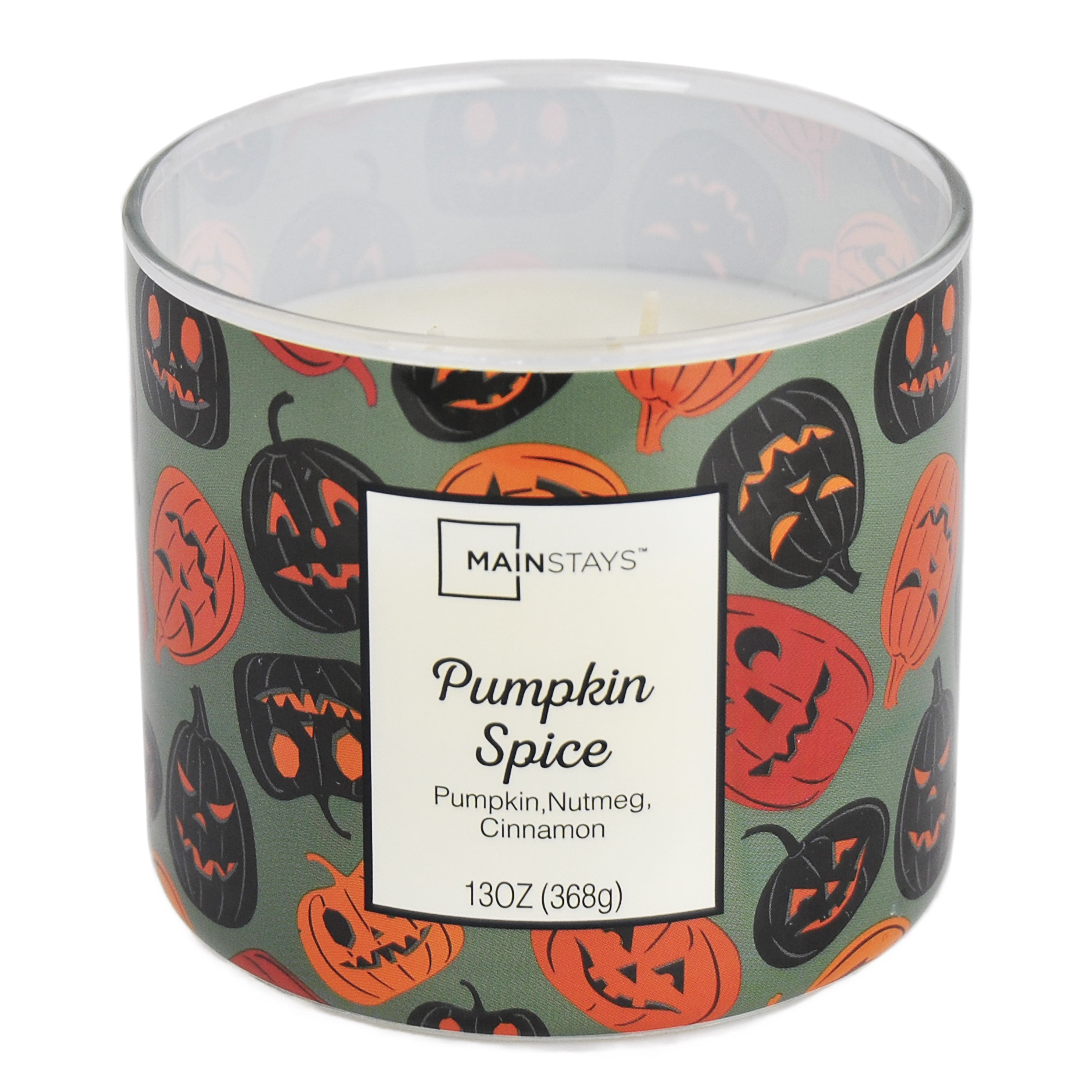 (2 pack) Mainstays Pumpkin Spice Halloween Jar Candle, 13 oz