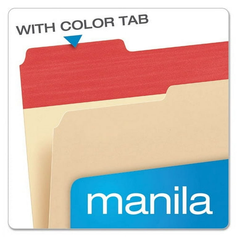 Color Tab File Folders, 1/3-Cut Tabs: Assorted, Letter Size, 0.75 Color Tab File Folders, 1/3-Cut Tabs: Assorted, Letter Size, 0.75