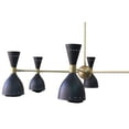 thumbnail image 4 of 6 Light Stilnovo Style Raw Brass chandelier light Fixture, 4 of 9