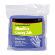 12" x 12" Buffalo Industries 64000 Microfiber Blue Cleaning Cloth, 3-Pack