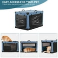 thumbnail image 5 of Petsfit 36 Inch Portable Large Dog Kennel, Adjustable Fabric Cover by Spiral Iron Pipe,Soft Collapsible Dog Crate Blue, 5 of 11