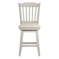 thumbnail image 4 of Weston Home Sheena Wood Slat Back 24-inch Counter Height Swivel Stool, Antique White, 4 of 6