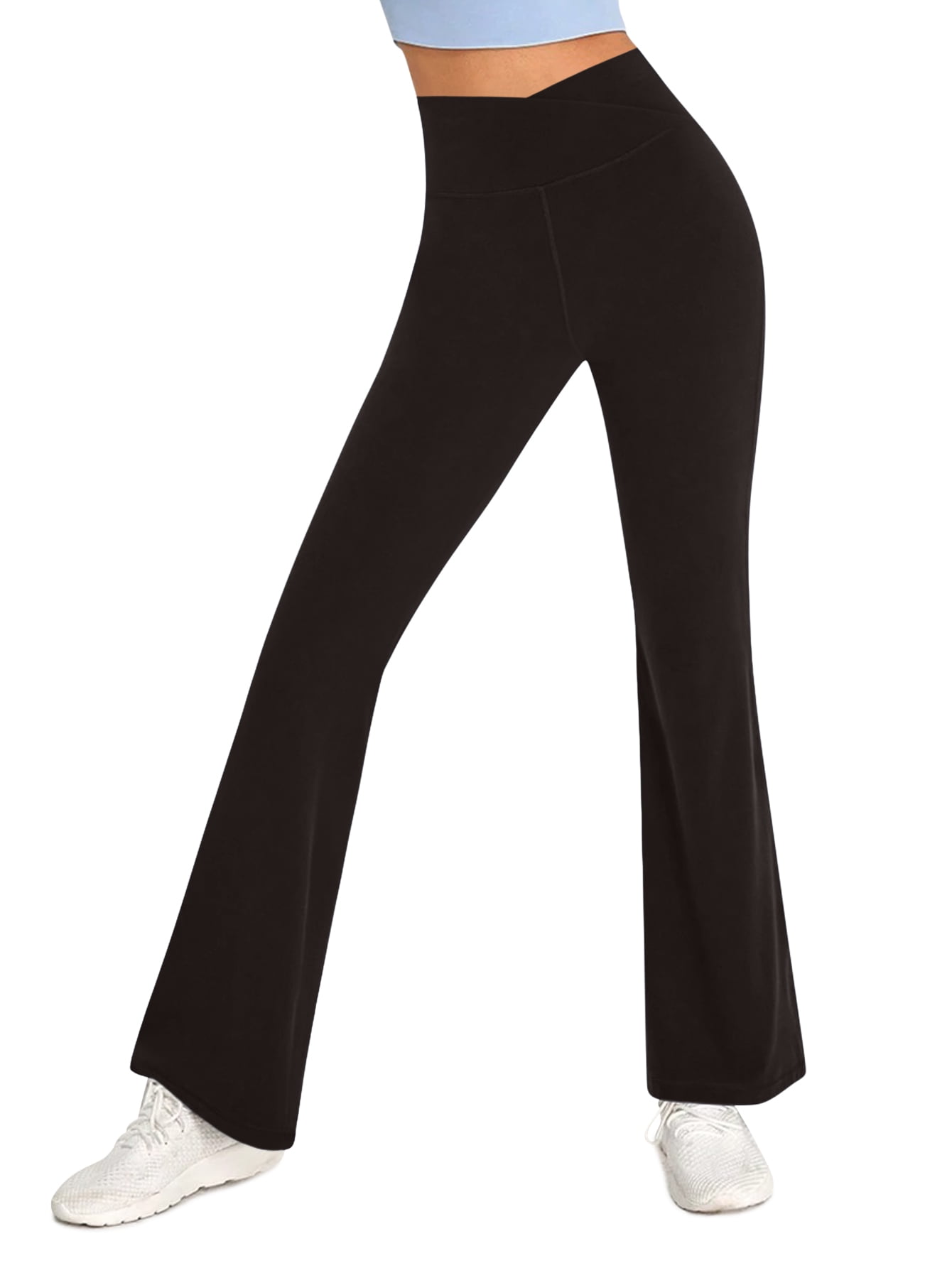 Sweet Hearts 3-Pack Flare Leggings for Women- Crossover Yoga Pants Women’s Clothing Made in USA