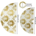 thumbnail image 4 of FMSHPON Gold Carnival Mask Xmas Christmas Tree Skirt Stand Mat for Holiday Party Decoration Indoor Outdoor 48 inches, 4 of 6