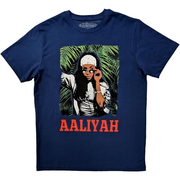 Aaliyah - Camiseta Foliage para Adultos Unisex (Azul Denim)