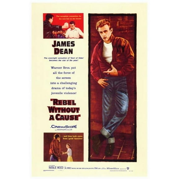 Pop Culture Graphics MOVIF6189 Rebel Without A Cause Movie Poster Print, 27 x 40