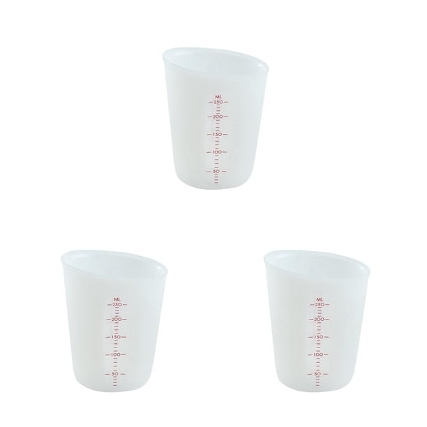 Bewildely Taza medidora de 250/500ml, vaso graduado de café con leche, recipiente medidor de silicona para cocina de laboratorio Type1 NO1 Bewildely CBP136776