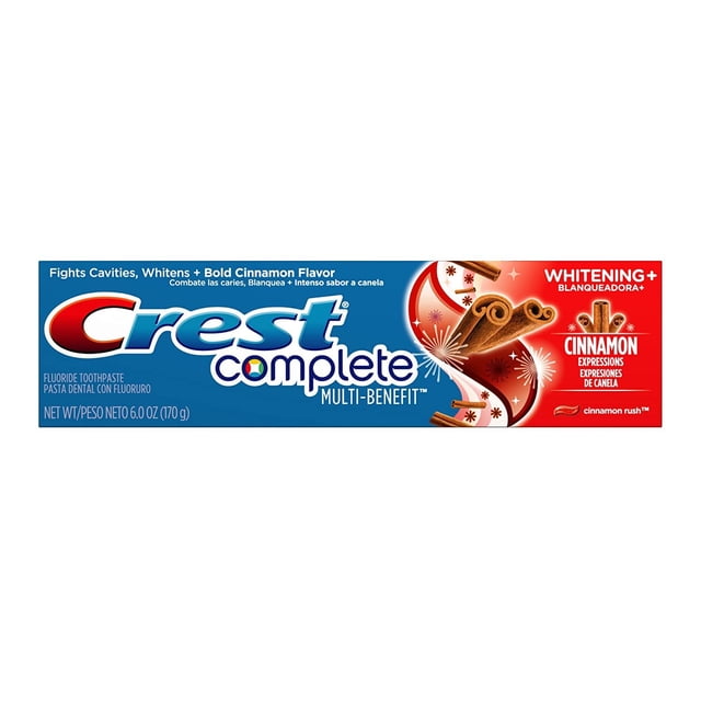 Pasta de dientes Crest Cinnamon 177 ml, paquete de 2