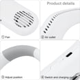 thumbnail image 2 of Ventilador de cuello silencioso, recargable por USB, 3 velocidades (blanco), 2 of 4