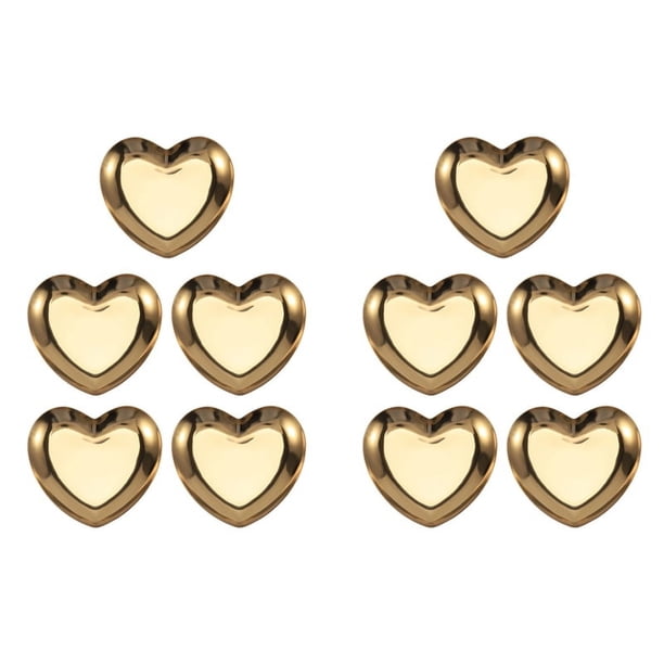 10X Placa en Forma de Corazón Bandeja de Servicio Bandeja de Metal Almacenamiento Organizar Bandeja de Frutas Hogar