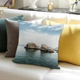 thumbnail image 3 of Pratyus Rocks Sky Water Theme Throw Pillow Cover for Home Sofa Couch, Set of 1, Linen Material 20x20in, 3 of 5