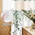 thumbnail image 3 of No Hook Shower Curtain, Eucalyptus Leaves Shower Curtains for Bathroom with See Through Top Window, Spring Sage Green Summer Botanical Waterproof & Washable Bath Curtain 60"x72", 3 of 9