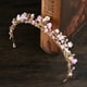 thumbnail image 2 of Diademas de novia con flores de cristal rosa, accesorios para el cabello para bodas (HG253), 2 of 7