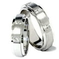 thumbnail image 7 of Pompeii3 His Hers Brushed Diamond Wedding Ring White Gold Set, 7 of 7