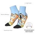 thumbnail image 6 of Silaia Bluey Print Adult Socks,Ankle Athletic Running Socks,Cushioned Breathable Low Cut Sports Tab Socks for Men and Women,Moisture-Wicking Crew Socks, 6 of 7