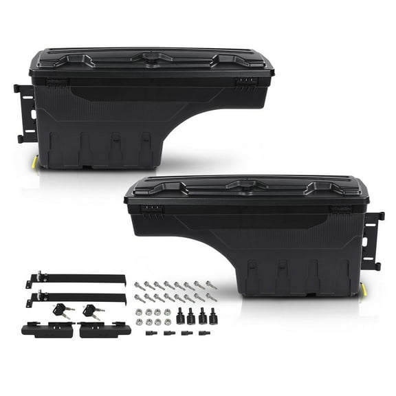 CROSSDESIGN Truck Bed Storage Box Pair Fit For Chevy Silverado GMC Sierra 1500 2500 3500 1999-2007