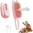 thumbnail image 1 of HAYAN 3 in 1 Cat Steam Brush Rechargeable Anti-Static Pet Spray Hair Removal Comb for Shedding and Grooming Multi-functional Pet Massage Brushes for Cats Dogs Small Animals, 1 of 1