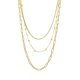 thumbnail image 1 of Gargantillas para mujer, collar de cadena en capas delicado chapado en oro, collares colgantes con inicial ajustables simples, collares de cadena de oro en capas para mujer, 1 of 5