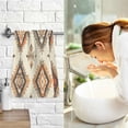 thumbnail image 7 of Yayeee 2 Pack Hand Towels for Bathroom 100% Cotton 16" x 28" Soft Absorbent Kitchen Towel, Geometric Designs, 7 of 7