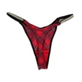 thumbnail image 2 of Victoria's Secret Very Sexy Lace Thong Shine Strap Lacy Plaid Red Size Small NWT, 2 of 2