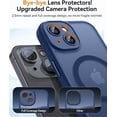 thumbnail image 3 of Funda Magnética para iPhone 15, Cubierta Mate Translúcida a Prueba de Golpes - Azul Profundo, 3 of 7