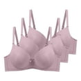 thumbnail image 2 of Txenfivo Women's Full Coverage Underwire Push Up Bra, Lightly Lined Smooth T-Shirt Bra for Comfort, Plus Size Bras Available, 3 Pack, 38B to 48DD, 2 of 5