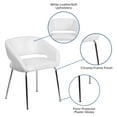thumbnail image 4 of Flash Furniture Fusion Series Adult LeatherSoft Upholstered Retro Side Reception Chair, White, 4 of 13