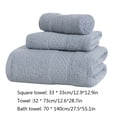 thumbnail image 2 of Toalla de algodón para hotel en casa, manos, cara, cuerpo, agua, absorción de sudor, limpieza, secado, toalla, gris medio 3 unids/set Noticed HA4650-04B, 2 of 7
