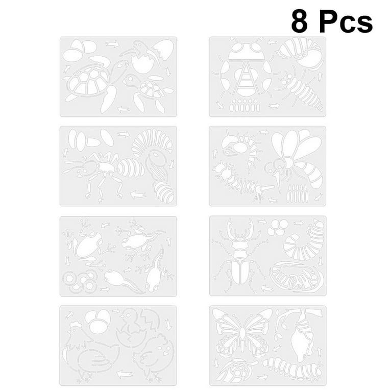 8Pcs large circle stencil Template Drawing Stencils For Crafts for