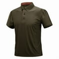thumbnail image 4 of 3XLT Men's Polo Shirts With Collar Big And Tall Under $20 Solid-Color Fashionable Loose Casual Button Short Sleeve Turndown Collar Blouse Shirt, 4 of 7