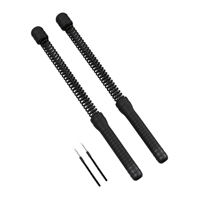Lipstore 2 Pieces Battle Ropes Non Slip Handle Workout Ropes for Outdoor Gym Battling black
