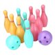 thumbnail image 4 of Juego de bolos infantil, juego familiar interactivo, pequeño y divertido para jugar en interiores. Incluye 10 bolos y 2 bolas. Ideal para fiestas,, 4 of 9
