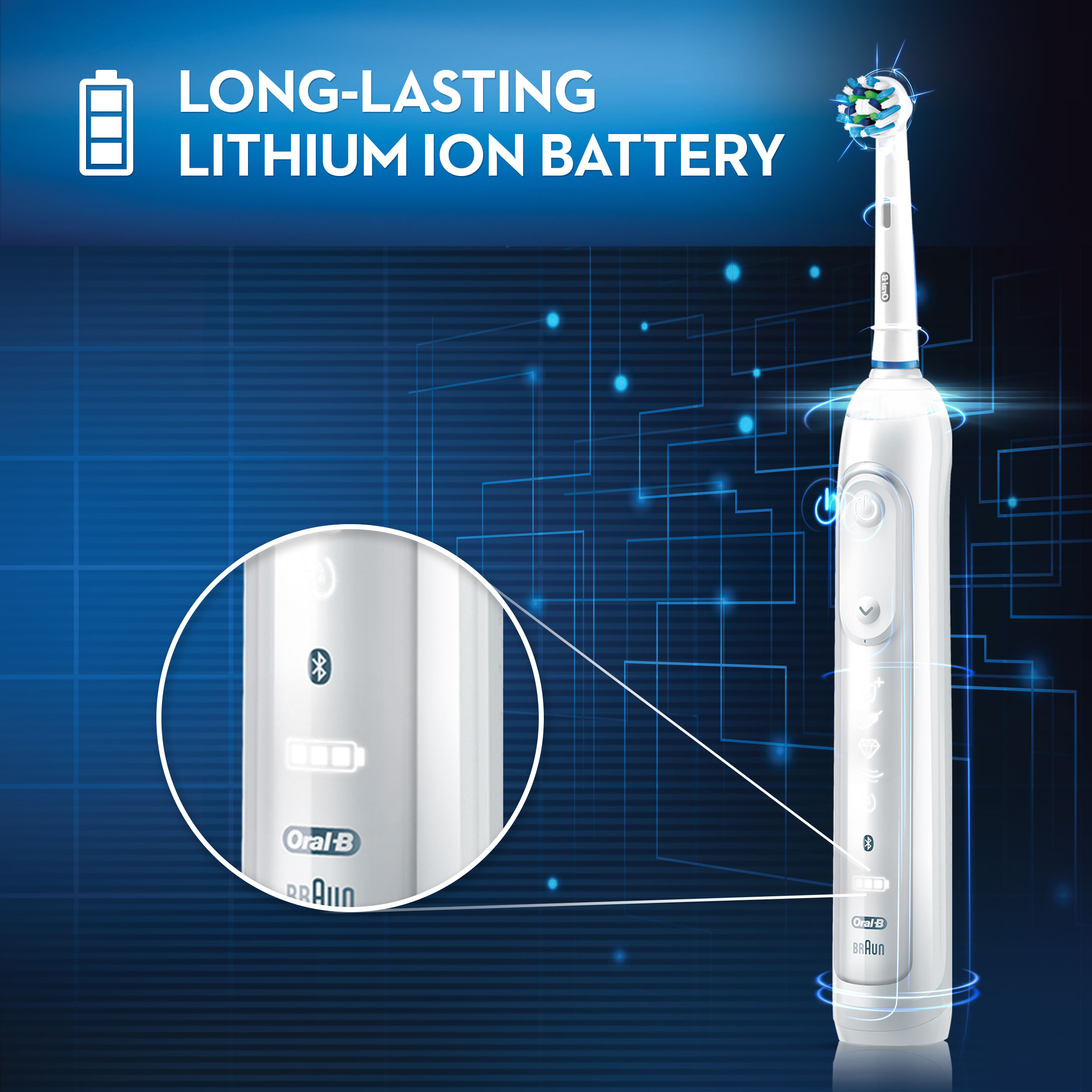 Oral-B 8000 Electronic Toothbrush, White, Powered by Braun - image 5 of 14
