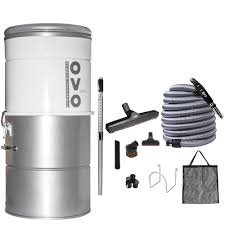 OVO 700AW Powerful Central Vacuum System, Hybrid Filtration,25L,35ft Deluxe Accessory Kit Included