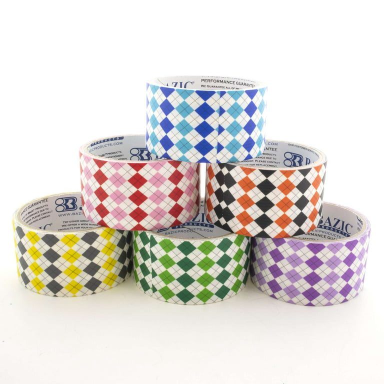 BAZIC Printed Duct Tape Plaid Pattern 1.88 X 5 Yards, 24-Pack 