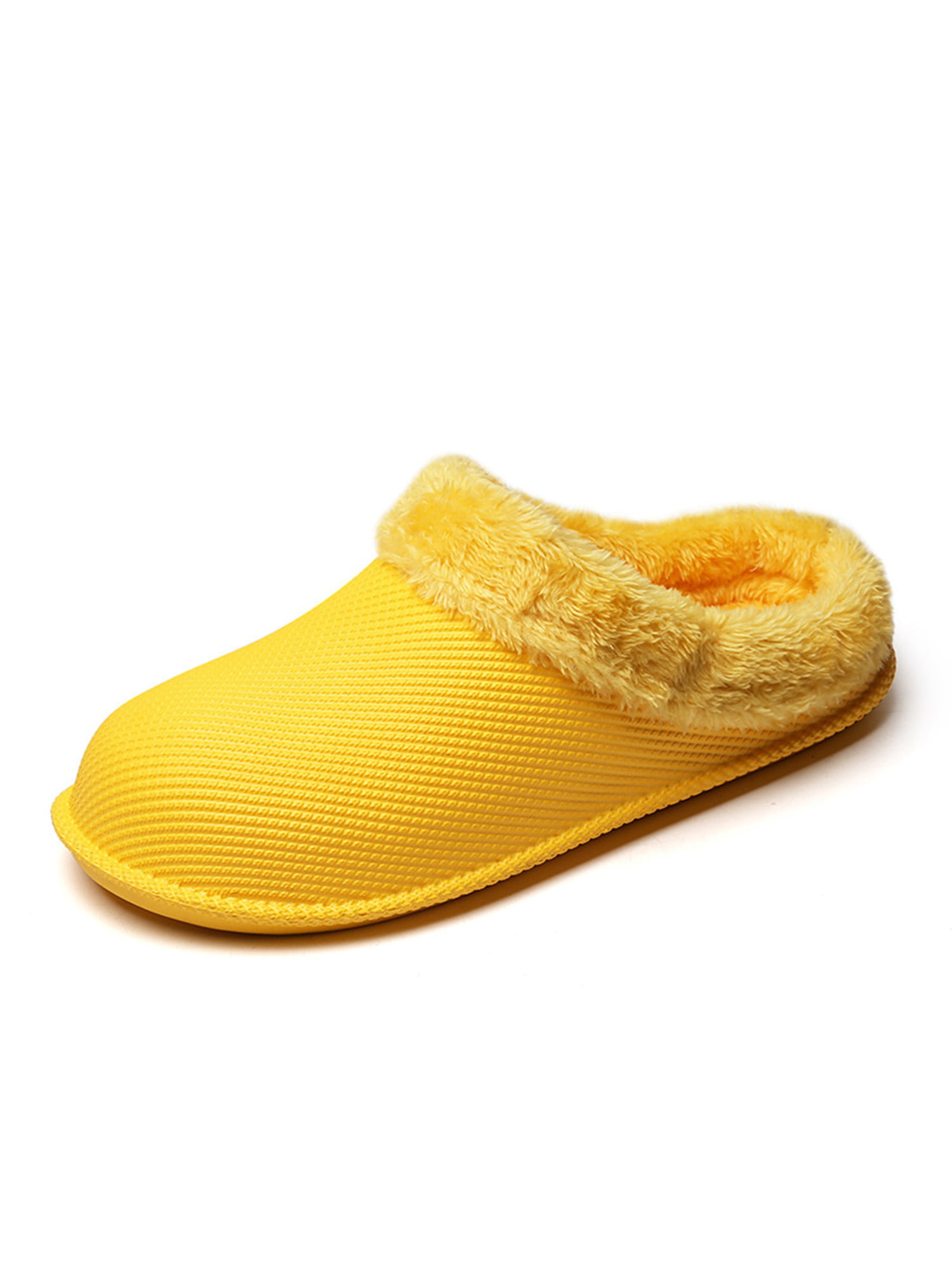 Women's Men's Slippers Lined Clogs Warm And Comfortable House Plush Lined Non-Slip Indoor Memory Foam Slippers，Fuzzy Garden Ladies Waterproof Slippers 