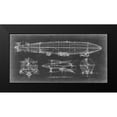thumbnail image 2 of Harper, Ethan 24x14 Black Modern Framed Museum Art Print Titled - Airship Blueprint, 2 of 5