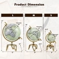 thumbnail image 3 of Gymax 8'' Geographic Rotating World Globe w/ Triangle Metal Stand Meridian Educational, 3 of 9