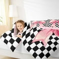 thumbnail image 4 of Homewish Kawaii Pink Ribbon Bedding Comforter Set, Fashion Buffalo Plaid Twin Comforter Sets, Teens Kids Girls Reversible Bedding Set, Luxury Bedroom Decor, 2 Pieces, 4 of 8