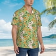 thumbnail image 3 of Fuzoiu Snake And Floral Print Hawaiian Shirt for Men, Summer Beach Casual Short Sleeve Button Down Shirts, Men’s Beach Summer Shirts with Pocket,XX-Large, 3 of 7