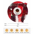 thumbnail image 6 of 13 Inch Round Placemats Set of 6, Red Abstract Non Slip Heat Insulation PP Table Mats, Modern Mottled Art Oil Painting Washable Place Mats for Kitchen Dining Party Table Decor, 6 of 7