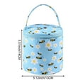 thumbnail image 6 of Empty Small Yarn Storage Organizer Bag, Portable Yarn Storage Bag, Round Knitting Bag, Zipper Crochet Bags Knitting Organizers Handbag for Yarns Sewing Tools, 6 of 7