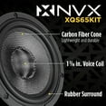 thumbnail image 2 of NVX XQS65KIT 6.5" Component Car Speaker System 600W Peak 2-Way with 30mm Silk Dome Tweeters, 2 of 29