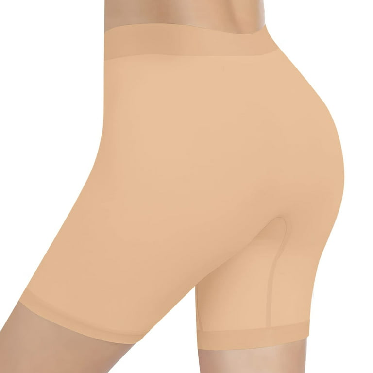 ZOUYUE Slip Shorts Womens Comfortable Seamless Smooth Shapewear Slip Shorts  for Under Dresses-Nude